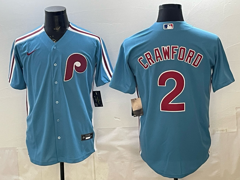 Men 2026 Philadelphia Phillies #2 Crawford blue Game Nike MLB Jersey 0414005